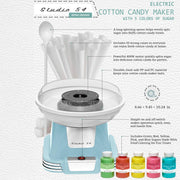 Studio 54 Retro Cotton Candy Maker with 5 Floss Sugar Jars, 50 Paper Cones, 400W Motor, Easy Cleanup, Durable Pink Design MS01254_PNK-AZ