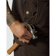 Carhartt Men's Washed Duck Insulated Bib Overall, Dark Brown, Small, 104031-DKB