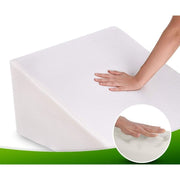Abco Tech Bed Wedge Pillow, Memory Foam, Neck and Back Pain Relief, 7.5in Height, Washable Cover, White, ABC2235