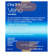 OneTouch Verio Blood Glucose Test Strips, 100 Ct