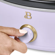 Beautiful 29251 2.5 Qt Dip and Serve Manual Slow Cooker, Lavender, 3 Heat Settings, Dishwasher Safe
