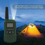 Ozark Trail L3TWD003-CS-R-US Two Way Walkie Talkie, IPX4, 22 Channel, Green, 2 Pack