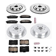 Power Stop (K5828) Z23 Evolution Sport Brake Kit, Front and Rear