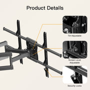 PERLESMITH 77536 Full Motion TV Mount for 37-84