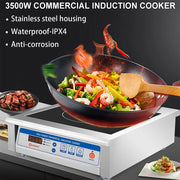 ChuShiFu Commercial Pots 3500W/240V Induction Cooktop Range Countertop Burners Hot Plate for Kitchen Restaurants