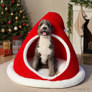 Vibrant Life Santa's Hat Extra Large Holiday Pet Bed, Red and White, 46 in x 38 in x 46 in