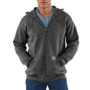 Carhartt Men's Loose Fit Midweight Full-Zip Sweatshirt, Carbon Heather, X-Large, K122-026