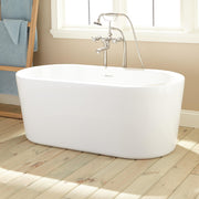 Signature Hardware 480874 Boone - Cross-Linked Acrylic Bathtub - 1300x650x500 - 150L capacity - With Integral Overflow -White