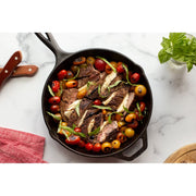 Lodge Cast Iron Wanderlust Series Seasoned 10.25 Inch Skillet, Black