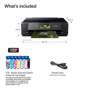 Epson Expression Photo XP-980 All-in-One Wireless Wide-Format Inkjet Printer, 6-Color Claria Photo HD Ink, Borderless Printing up to 11 x 17 in, Fast 4 x 6 in Photo Printing, Built-In Scanner and Copier, C11CL95201
