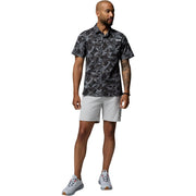 Columbia PFG Wild Cast Camp Men's Button-Down Shirt, Breathable Stretch Cotton Blend, Shark Deltawoods, X-Large, 2120801011
