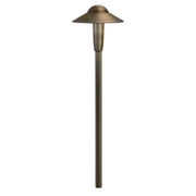 Kichler 6in Dome Path Light, LED 2700K Warm White, Centennial Brass Finish, Outdoor Landscape Lighting, 3W, 15870CBR27