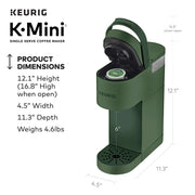 Keurig K-Mini Single Serve K-Cup Pod Coffee Maker, Evergreen