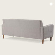Mellow MLSF-AD-LG-3P Adair Mid-Century Modern Loveseat with Armrest Storage Pockets, Light Grey
