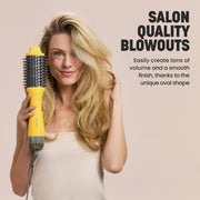 Drybar The Double Shot Oval Blow-Dryer Brush, 2.44-Inch Barrel, Ionic Technology, Lightweight, Yellow, 900-2225-4-N2