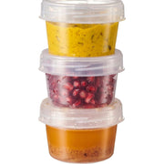 Plasticpro Twist Cap Food Storage Containers, 4 Oz, Clear, Leakproof, Microwave and Freezer Safe, 6-Pack, 124216
