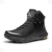 NORTIV8 Men's Mid Waterproof Hiking Boots, Lightweight Breathable, Black, Medium Width