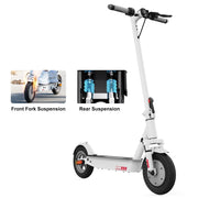 HOVERMAX H10K Pro Electric Scooter, 500W Motor 19MPH Top Speed 22 Miles Long Range, White