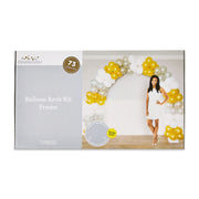Way To Celebrate Balloon Arch Kit Frame, 73 Pieces, Gold White Silver, Customizable, Easy Assembly, Stable Structure
