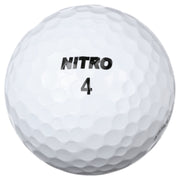 Nitro Golf Ultimate Distance Golf Balls, White, 24-Pack, 2-Piece Titanium Core NUD24WBX