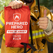 Prepared Hero Emergency Fire Blanket, Fiberglass Fire Safety Equipment, 40