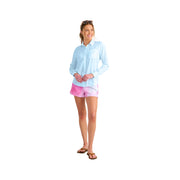 Huk Tide Point Oversized Long-Sleeve Shirt - Coastal Drift - M