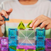 MAGNA-TILES Travel Set 55 Magnetic Building Set: Educational Math Focus, Creative Engineering, Fine Motor Skills