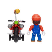 Jakks Pacific Super Mario Galaxy Movie Mario Action Figure with Pull Back Motorcycle, 2.5 Inch, 9 Points of Articulation, Ages 3+, 432334