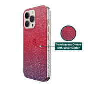 Onn WIBPOG100069254 Purple and Pink Glitter Ombre Phone Case for iPhone 13 Pro