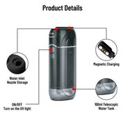 Brookstone Electric Power Ear Flusher, Retractable Body, 3 Pressure Modes, Soft Replaceable Ear Tips - Portable