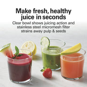 Hamilton Beach 67870 Easy Clean Juice Extractor with Easy Sweep Cleaning Tool, 3
