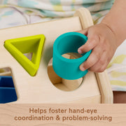 Fisher-Price Wooden Silicone Shape Sorter Developmental Activity Toy Multicolor 6 Months+ JCY41