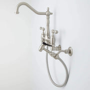 Signature Hardware SH232068 232068 Felicity Wall Mount Kitchen Faucet with Side Spray - Chrome