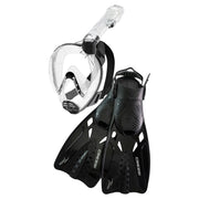 Cressi Se010503 Baron & Tonga Snorkeling Sets, Clear/Black, L/XL
