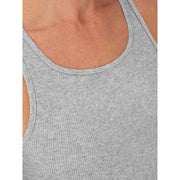 Hanes Men's Cotton Ribbed Tank Top, Moisture-Wicking Cool Comfort Fabric, Tagless, Gray, 2-Pack, Small