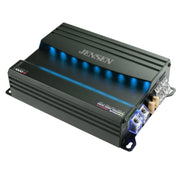 Jensen XDA94RB Class D 4 Channel Bridgeable Amplifier with 80 Watts x 4 RMS and 1000 Watts Peak Power and RGB Illumination & System Control via Bluetooth App