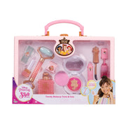 Beatie Disney Princess Style Collection Trendy Pretend Play Makeup Tote, Pink, 11-Piece Set