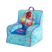 Idea Nuova Disney Little Mermaid Ariel Toddler Square Bean Bag Chair, 18in, Polyester, Kid-Friendly, Indoor, WK322204