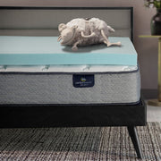 Serta Sertapedic ThermaGel Cooling Memory Foam Mattress Topper, 3in, Queen