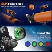 BEBANG Telescope for Adults High Powered, 90mm Aperture 500mm