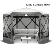 COBIZI 12'x12' Pop-up Gazebo with Mosquito Netting, Waterproof, UV Resistant, Brown