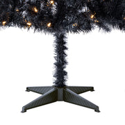 Holiday Time Madison Pine Black Artificial Christmas Tree, 6.5 ft, Pre-Lit with 250 Warm White LED Lights, SureBright Technology, 600 Hinged Branch Tips, Metal Stand