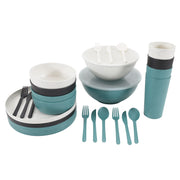 Mainstays DOTCOM21-14-009 28-Piece Eco-Friendly Recycled Plastic Dinnerware Set