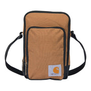 Carhartt Crossbody Bag, Durable Water-Repellent 600 Denier Polyester, Adjustable Strap, Zipper Closure, Brown, 6.5 x 9 x 3.5 in, B000051121199
