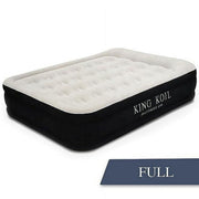 King Koil KK16C5BK29321 Pillow Top Plush Full Size Air Mattress with Built-in Pump for Home, Camping & Guests