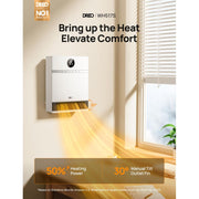 DREO DR-HSH017S Smart Wall Heater - Electric PTC Space Heater with Remote Control, 30 Oscillation, Adjustable Thermostat, Works with Alexa