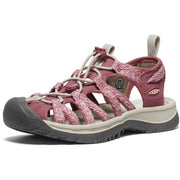 KEEN Whisper Women's Athletic Sandals, Closed Toe, Bungee Lace-Lock, Rose Brown/Peach Parfait, Size 8, 1028816
