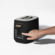 Made by Gather 19039 Beautiful Drew Barrymore 2 Slice Toaster Black