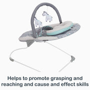 Baby Trend Smart Steps Infant EZ Bouncer with Calming Vibration, Adjustable Headrest, 3-Point Safety Harness, Ziggy Zebra Pattern