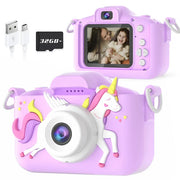Seckton X3 Upgrade Kids 24MP Camera with Cute Silicone Cover, Purple